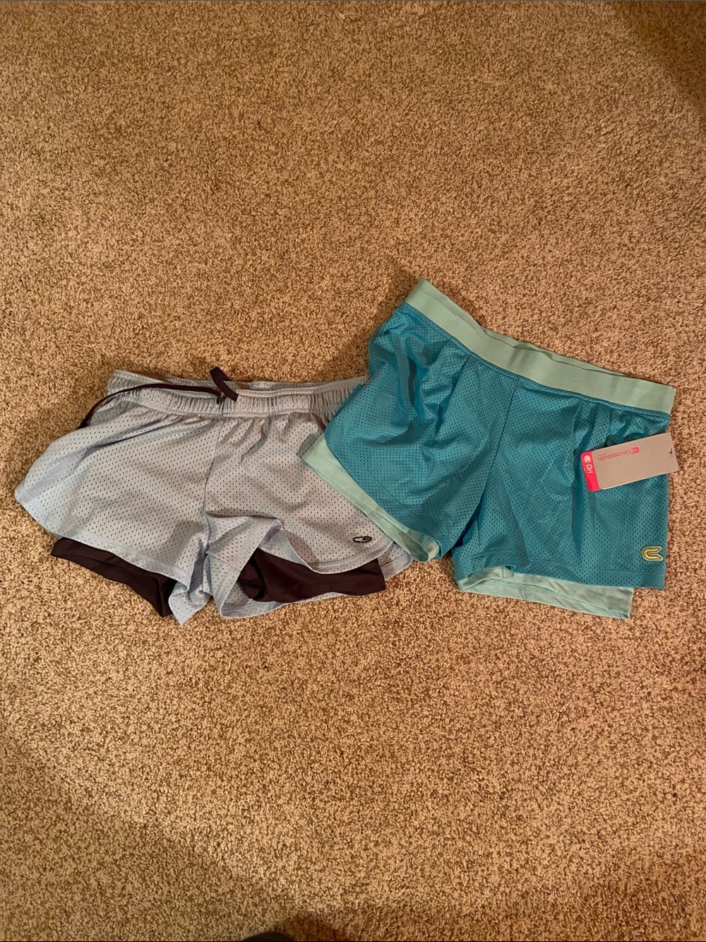 C9 by Champion Teal and Light Blue Women's Athletic Shorts Duo